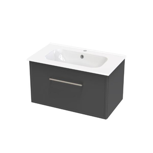 Array Berlin Nera Vanity 815 Single Drawer With Internal Drawer Slate