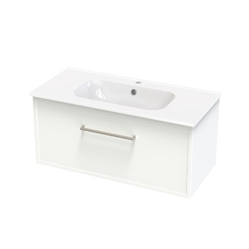 Array Berlin Nera Vanity 1015 Single Drawer White Satin