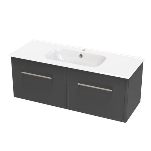 Array Berlin Nera Vanity 1215 Single Drawer With Internal Drawer Slate
