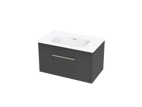 Array Berlin Serifos Vanity 800 Single Drawer With Internal Drawer Slate