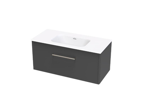 Array Berlin Serifos Vanity 1000 Single Drawer Slate