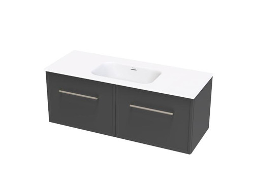 Array Berlin Serifos Vanity 1200 Single Drawer With Internal Drawer Slate