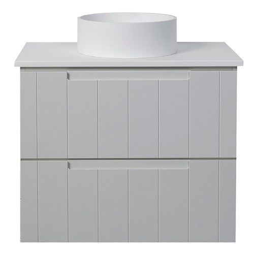 Camden Wall Hung Vanity 2 Drawer 550mm Solid Surface Custom Colour