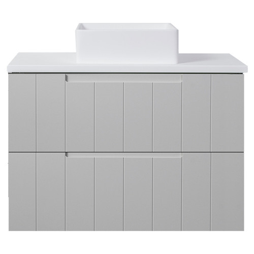 Camden Wall Hung Vanity 2 Drawer 750mm Solid Surface Custom Colour