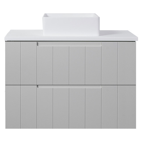 Camden Wall Hung Vanity 2 Drawer 850mm Solid Surface Custom Colour