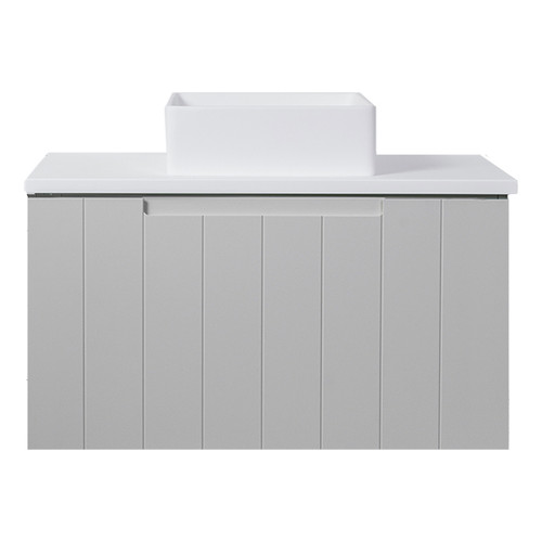 Camden Wall Hung Vanity 1 Drawer 850mm Solid Surface Custom Colour