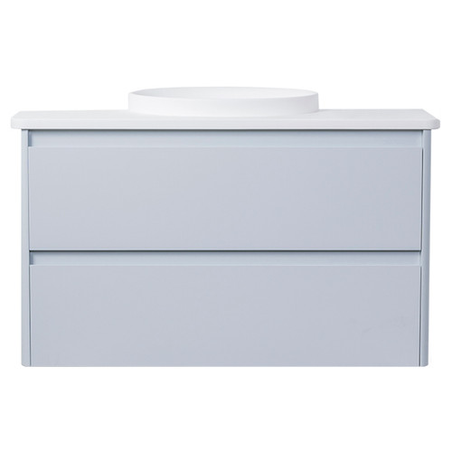 Crawford Wall Hung Vanity 2 Drawer 1050mm Solid Surface Custom Colour