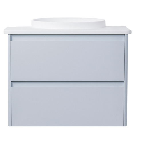 Crawford Wall Hung Vanity 2 Drawer 800mm Solid Surface Custom Colour