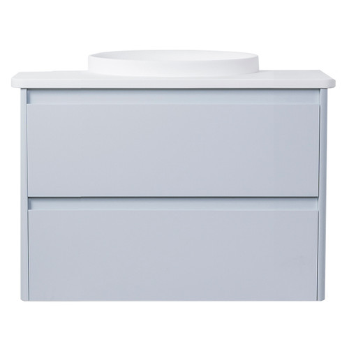 Crawford Wall Hung Vanity 2 Drawer 900mm Solid Surface Custom Colour