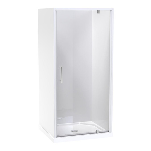Millennium Shower Enclosure Kit 900 x 1000mm 3 Sided 1000 Door Flat Wall White