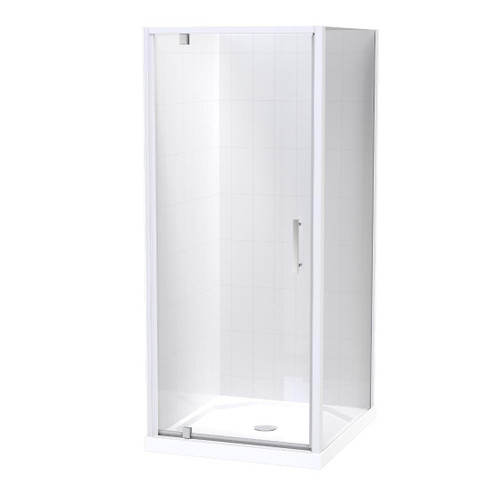 Millennium Shower Enclosure Kit 1000 x 900mm 2 Sided Tile 900 Door White Centre Waste