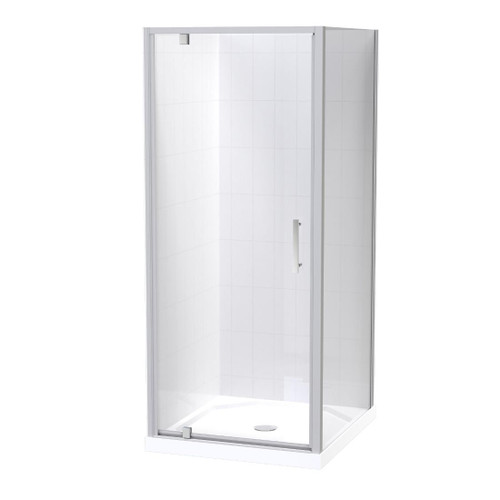 Millennium Shower Enclosure Kit 1000 x 900mm 2 Sided Tile 900 Door Satin Centre Waste