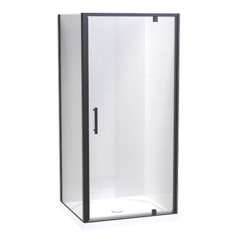 Millennium Shower Enclosure Kit 1000 x 900mm 2 Sided Tile 1000 Door Black Centre Waste