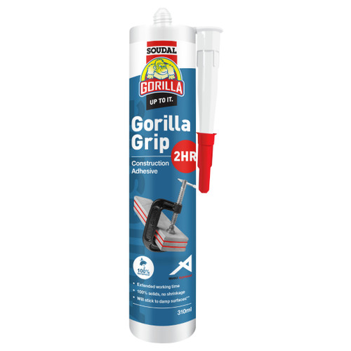 Grip 2 Hour Construction Adhesive Cartridge Translucent 310ml