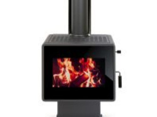 Ambieone 15kW Freestanding Wood Fire with Nightview Glass & Flue Package