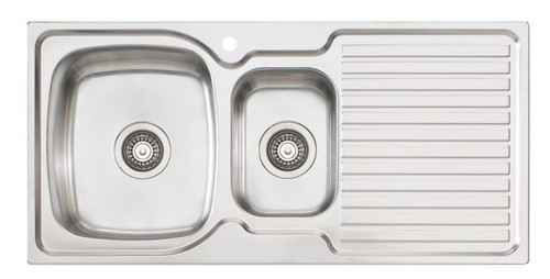 Endeavour Sink Bowl 1 And 1/2 Left Hand Bowl 1 Tap Hole 980mm