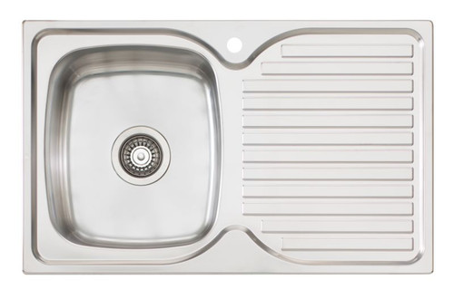 Endeavour Single Sink Bowl Left Hand Bowl 1 Tap Hole 770mm