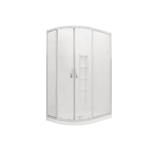 Valencia Elite Shower Round Sliding 12 x 9 Sat Corner C+ LH Centre Waste 706764A-SS
