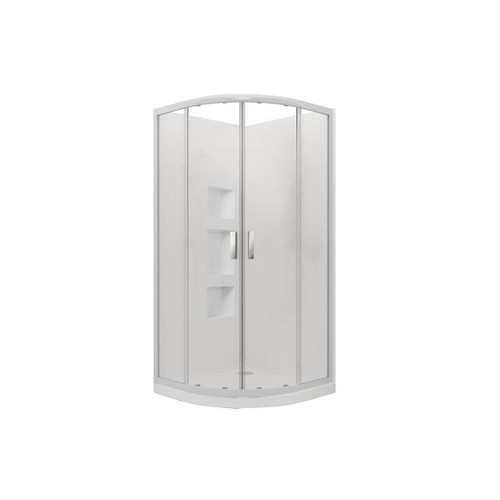 Valencia Elite Shower Round Sliding 1 x 1 Sat Corner Cont+ R/W 706770A-SS