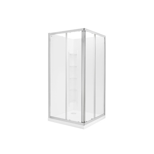 Valencia Elite Shower Suite Square Sliding 1 x 1 Rear Waste 706802A-SS