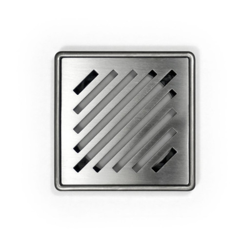 Elegance Tile Floor Waste Diagonal Stainless Steel 80mm