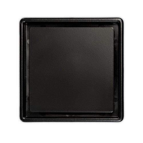 Elegance Tile Floor Waste Plate Black 100mm