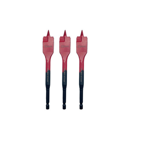 Nail Biter Threaded Spade Bit 20 22 25 x 150mm 3 Piece Set