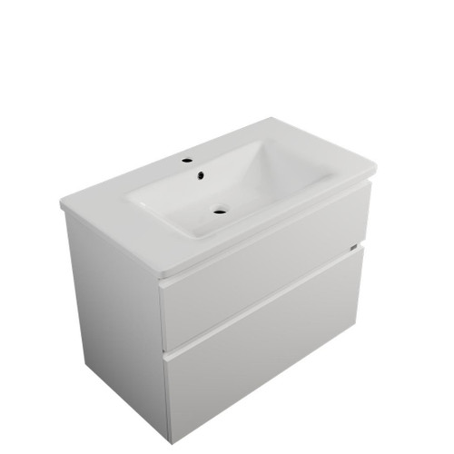 Carlton Wall Hung Vanity 2 Drawer 800mm Wall Hungite Gloss