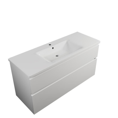Carlton Wall Hung Vanity 2 Drawer 1200mm Wall Hungite Gloss