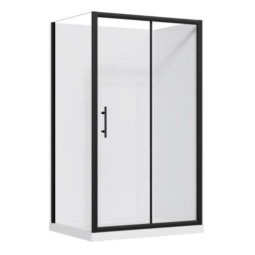 Brighton Slider Flat Liner Right Hand 1200 x 900mm 2 Sided Black