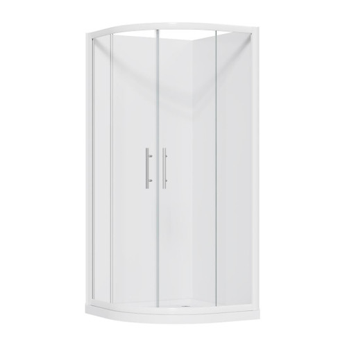 Brighton Offset Waste Flat Liner 1000 x 1000mm Curved White