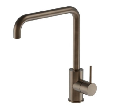 Buddy Kitchen Mixer Square Spout Aged Brass Organic