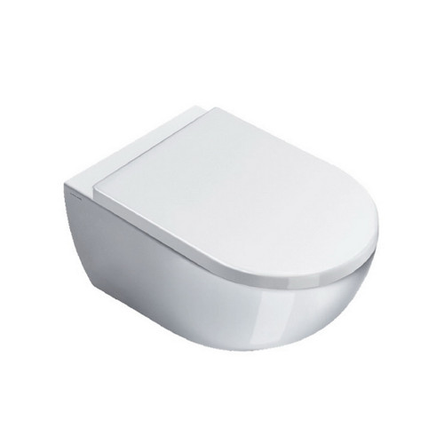 Sfera Thick Seat Wall Hung Toilet Suite 545 x 350mm Gloss White Concealed Inlet VSF54RST