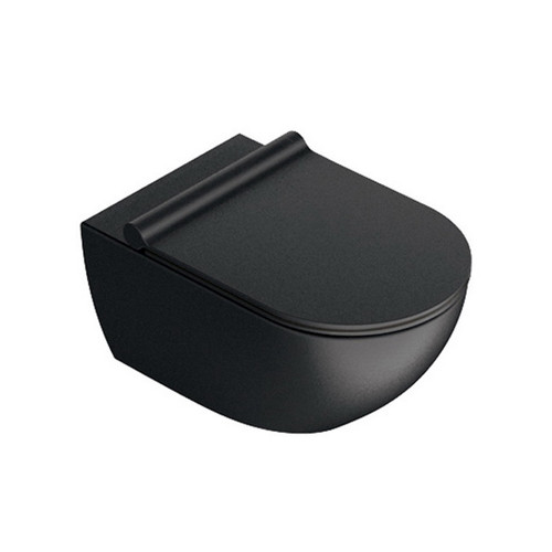 Sfera Wall Hung Toilet Suite 545 x 350mm Matte Black Concealed Inlet VSF54RSL.NS
