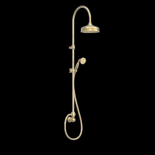 Regal Shower Column Raw Brass Organic