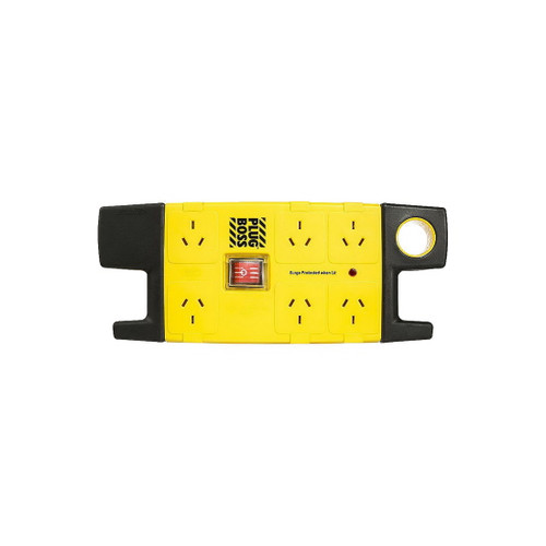 Plug Boss Power Board 6-Outlet 3m Surge Protected