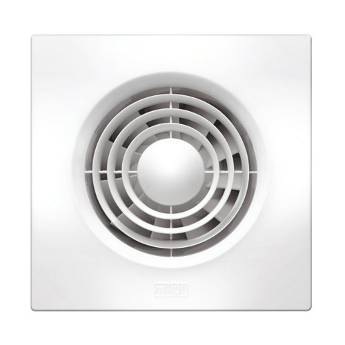 Wall Exhaust Fan Slimline 100mm Square White