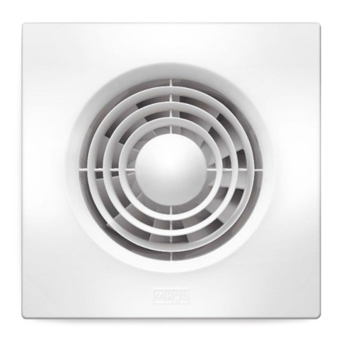 Wall Exhaust Fan Square 150mm With Timer White