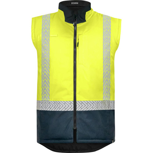 Stamina Eco Vest Day/Night Reversible Puffer Yellow/Navy 4XL