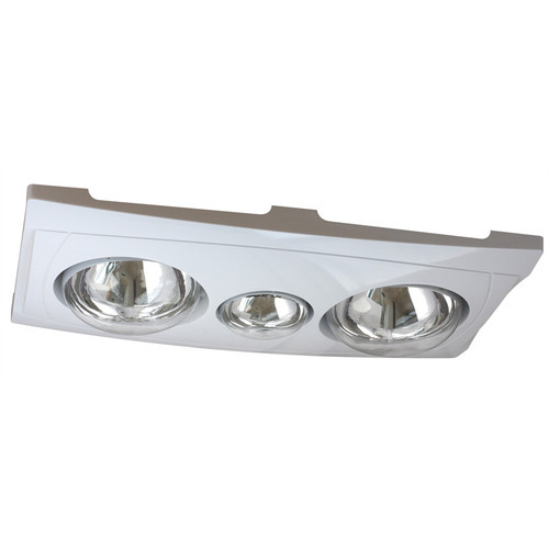 Classic Heat Fan Light 2 Heat Lamps White