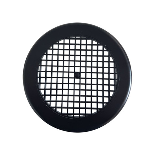 Designer Low Profile Grille Round 150mm Matt Black