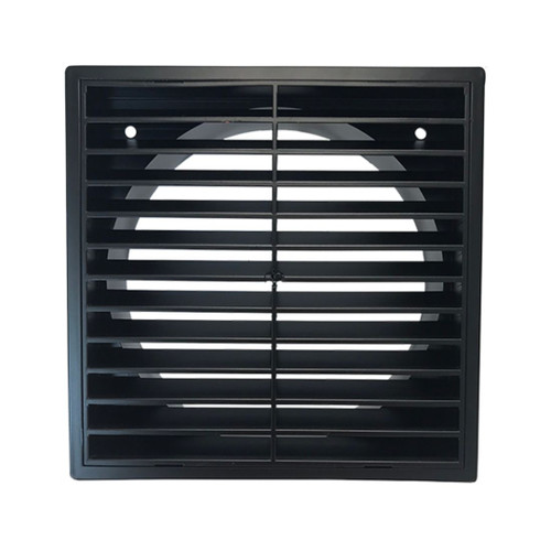 Designer Fixed Louvre Grille 100mm Matt Black