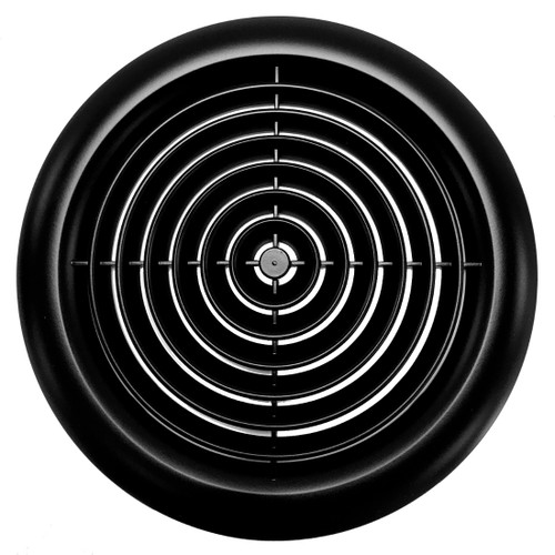 Designer Wall/Ceiling Grille Round Matt Black 150mm