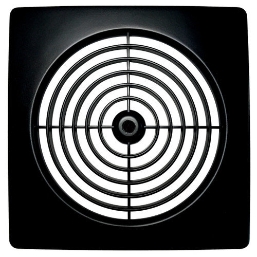 Designer Wall/Ceiling Grille Low Profile Square Matt Black 150mm