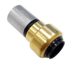 Push Fit Adaptor 20mm Bute x 20mm NZ Copper