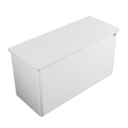 Crawford Wall Hung Vanity 1050mm 1 Drawer Matte White Solid Surface Top 360mm Deep