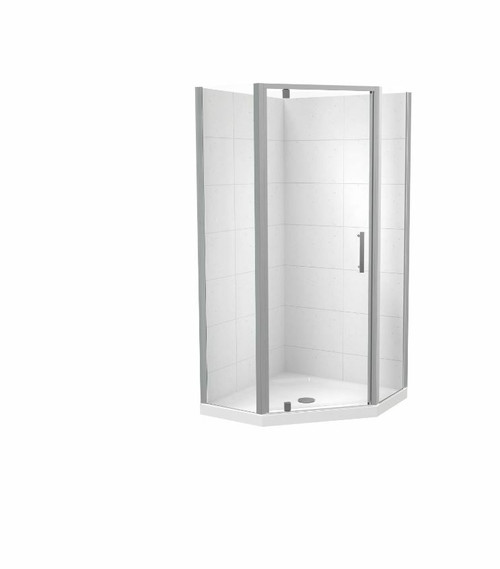 Millennium Shower For Tiled Walls 1000 x 1000mm Angled Corner Satin 1ML2S11CTL1X