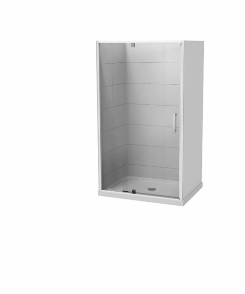 Millennium Shower Enclosure Kit 1000 x 900mm 3 Sided Tile 900 Door White Centre Waste