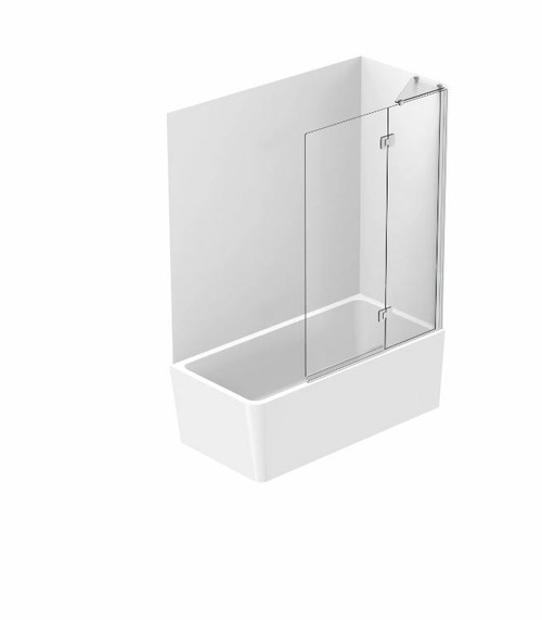 Varo Shower Over Bath 2-Sided Flat Platinum Hinge Door Set Right Hand 0B69002FPR