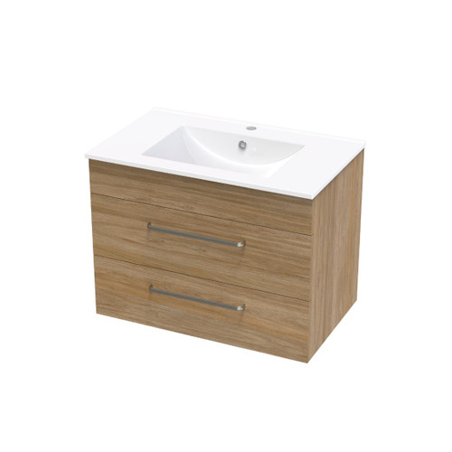 Pacific Wall Hung Vanity 750mm Double Drawer Baroque
